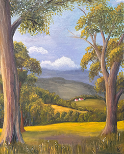 Across the valley, towards the Stirlings